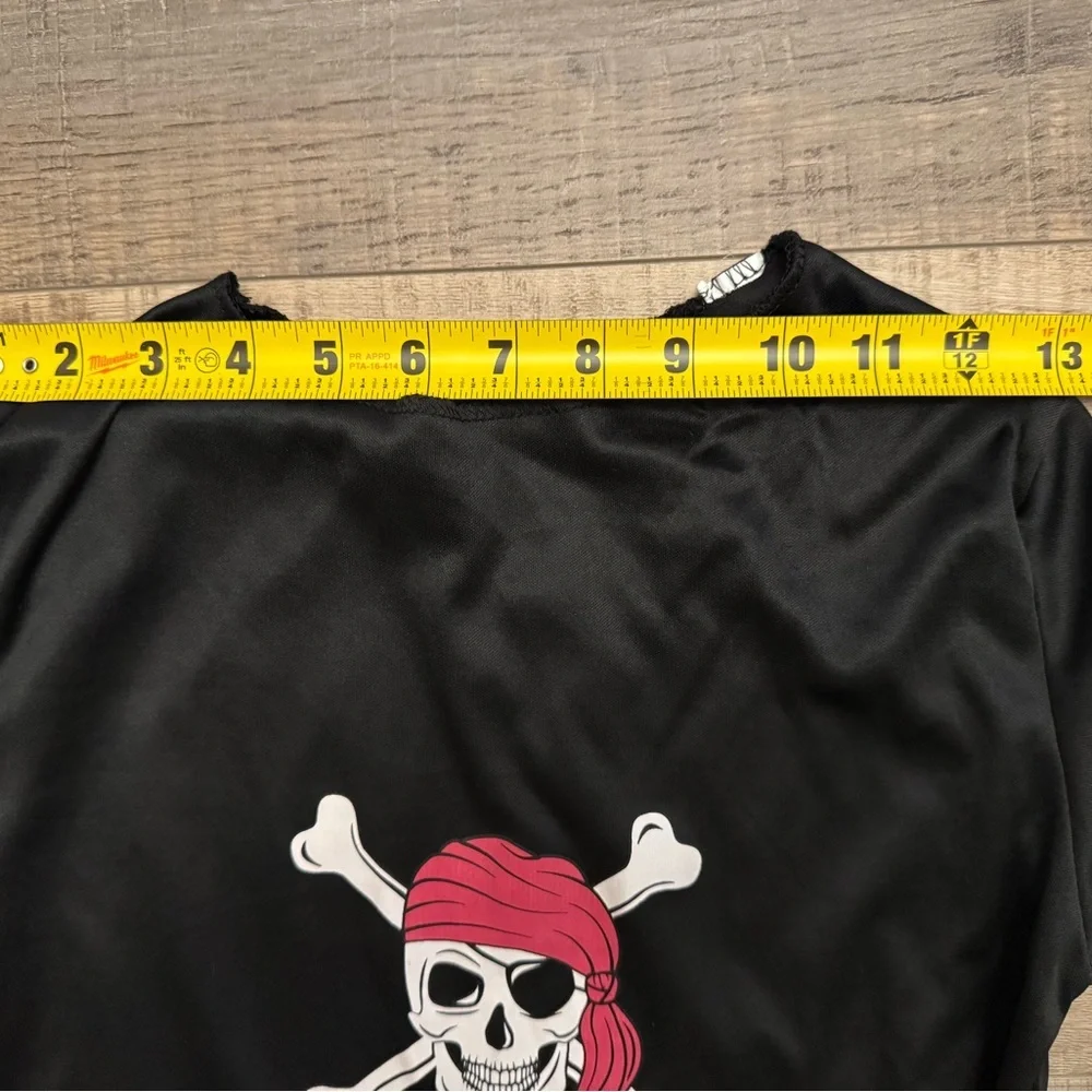 Kids Pirate Costume - Black and Red Stripes - Picture 4 of 4